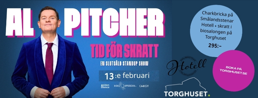 Bild som illustrerar Torghuset & Smålandsstenar Hotell presenterar: En kväll med smak & skratt – Al Pitcher