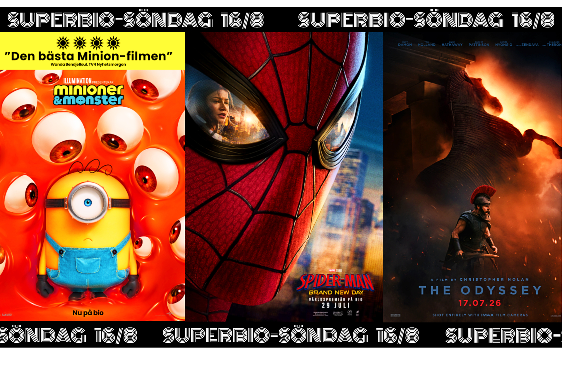 Bild som illustrerar 🍿🥳 𝗦𝗨𝗣𝗘𝗥𝗕𝗜𝗢-𝗦𝗢̈𝗡𝗗𝗔𝗚 𝟭𝟲 𝗔𝗨𝗚𝗨𝗦𝗧𝗜 🥳🍿