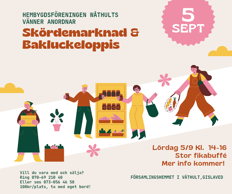 Bild som illustrerar Skördemarknad och loppis i Våthult 