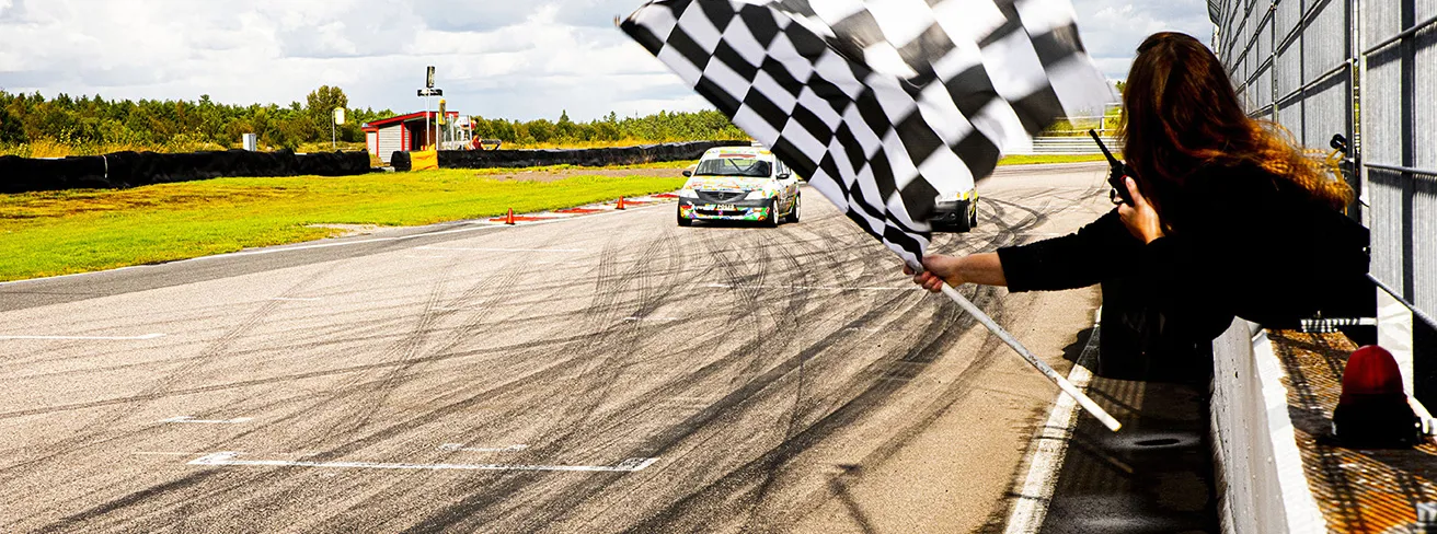 Målflagga på Scandinavian Raceway