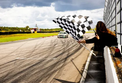 Målflagga på Scandinavian Raceway