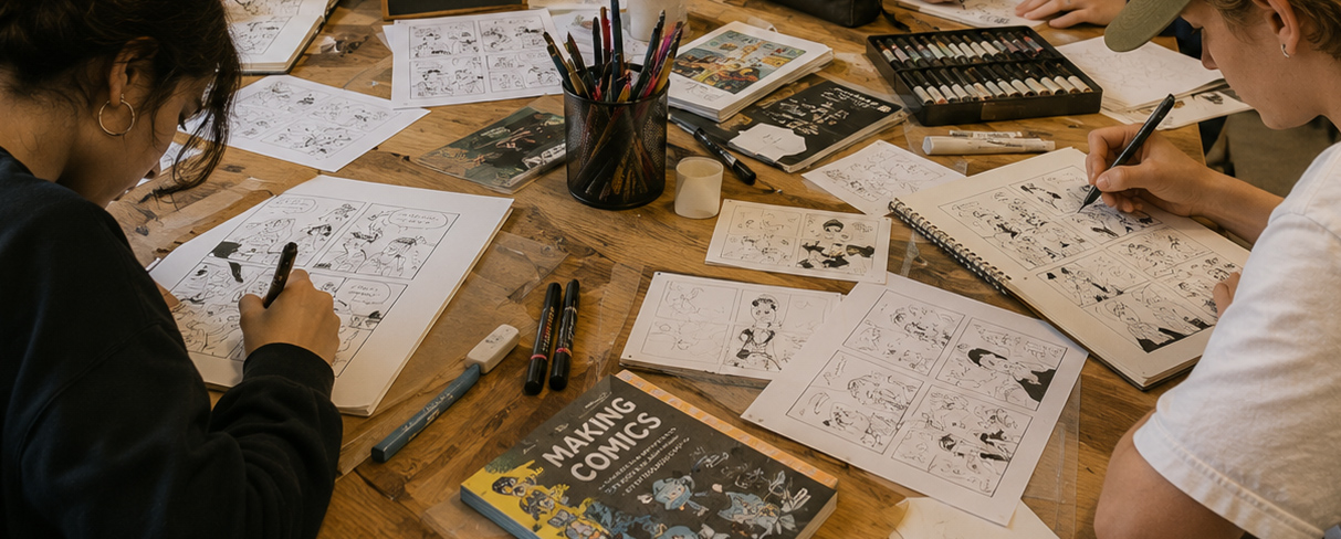 Bild som illustrerar Serieworkshop, Glashuset i Gislaved