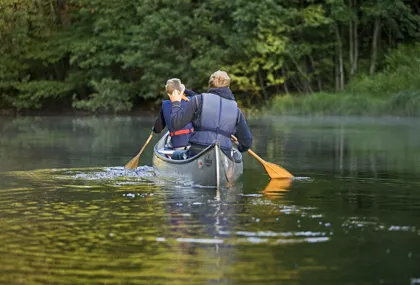 Experience autumn from the canoe