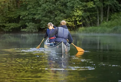 Experience autumn from the canoe